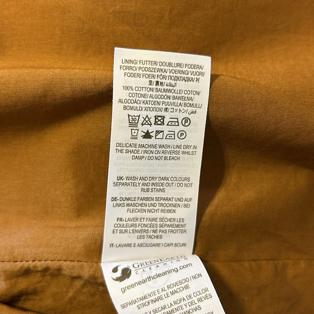 Boden Leonora Blended Linen Belted Front Button A-Line Skirt, Size 2P - Picture 12 of 13